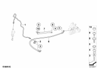 F800GS 08 (K72) BRAKE PIPE, REAR, WITHOUT ABS parts diagram