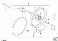 F800GS 08 (K72) SPOKED WHEEL, FRONT parts diagram