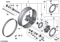 F800GS 08 (K72) SPOKE WHEEL, REAR parts diagram
