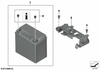 F800GS 08 (K72) BATTERY WITH BRACKET parts diagram