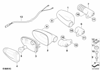 F800GS 08 (K72) TURN SIGNAL LIGHTS parts diagram