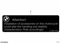 F800GS 08 (K72) LABEL "WARRANTY" parts diagram