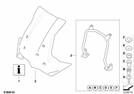 F800GS 08 (K72) TOURING WINDSHIELD WITH MOUNT parts diagram