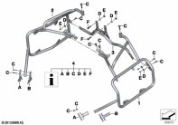 F800GS 08 (K72) SET OF CASE HOLDERS, ALU CASES parts diagram