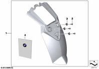F800GS 08 (K72) SET OF SPLASH GUARD EXTENSIONS parts diagram