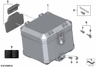 F800GS 08 (K72) ALUMINUM TOPCASE parts diagram