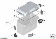 F800GS 08 (K72) SINGLE PARTS, ALUMINUM CASE parts diagram