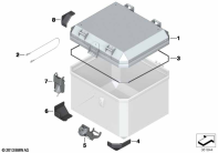 F800GS 08 (K72) SINGLE PARTS FOR ALUMINUM TOP CASE parts diagram