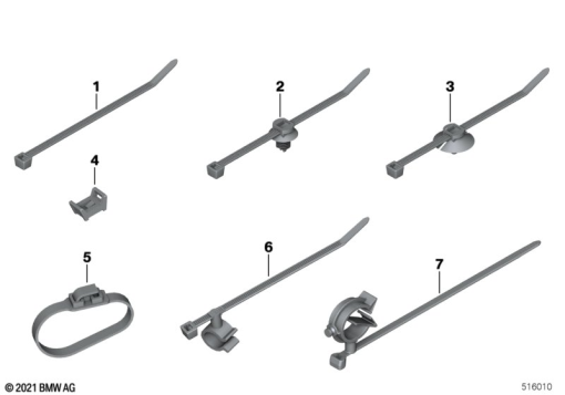 R nineT Racer (K32) CABLE TIE, CABLE TIE WITH BRACKET exploded view parts diagram