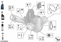 R nineT Racer (K32) ENGINE OIL / MAINTENANCE SERVICE parts diagram