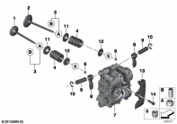 R nineT Racer (K32) TIMING GEAR - INTAKE VALVE/EXHAUST VALVE parts diagram