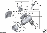 R nineT Racer (K32) THROTTLE HOUSING ASSY parts diagram