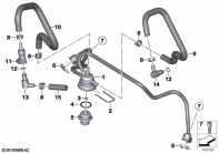 R nineT Racer (K32) INJECTOR NOZZLES AND LINES parts diagram