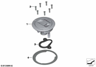R nineT Racer (K32) TANK LID parts diagram