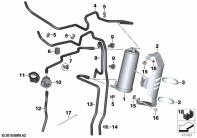 R nineT Racer (K32) ACTIVATED CHARCOAL FILTER/MOUNTING PARTS parts diagram