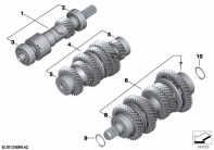 R nineT Racer (K32) TRANSMISSION SHAFTS parts diagram