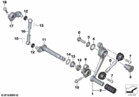 R nineT Racer (K32) OUTSIDE SHIFT-CONTROL COMPONENTS parts diagram