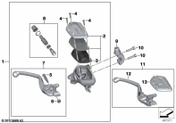 R nineT Racer (K32) CONTROL ASSEMBLY FITTING parts diagram
