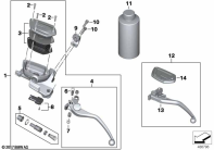 R nineT Racer (K32) CLUTCH CONTROL ASSEMBLY parts diagram