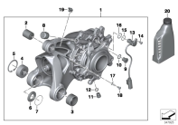 R nineT Racer (K32) RIGHT-ANGLE GEARBOX WITH VENT parts diagram