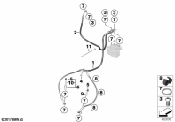 R nineT Racer (K32) BRAKE LINE FRONT parts diagram