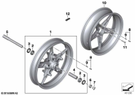 R nineT Racer (K32) CAST RIM parts diagram