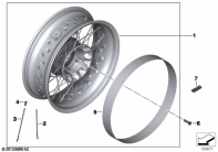 R nineT Racer (K32) SPOKE WHEEL, REAR parts diagram