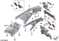 R nineT Racer (K32) REAR WHEEL COVER, LICENSE PLATE BRACKET parts diagram