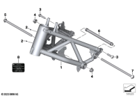 R nineT Racer (K32) FRONT FRAME parts diagram