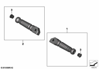 R nineT Racer (K32) PILLION-PASSENGER FOOTRESTS parts diagram
