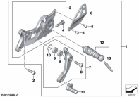 R nineT Racer (K32) FOOTREST ASSEMBLY, LEFT parts diagram