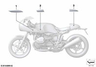 R nineT Racer (K32) STICK-ON LABEL parts diagram