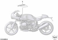 R nineT Racer (K32) STICK-ON LABEL parts diagram