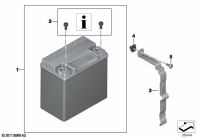 R nineT Racer (K32) AGM BATTERY parts diagram