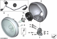 R nineT Racer (K32) HEADLIGHT parts diagram