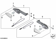 R nineT Racer (K32) TURN SIGNALS, REAR parts diagram