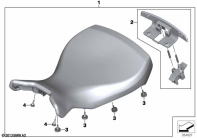 R nineT Racer (K32) DRIVERS SEAT CUSTOM parts diagram