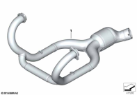 R nineT Racer (K32) EXHAUST MANIFOLD, CHROME-PLATED parts diagram