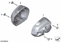 R nineT Racer (K32) CYLINDER HEAD COVER ALUMINUM parts diagram