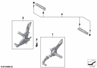 R nineT Racer (K32) HP FOOTPEG SYSTEM parts diagram