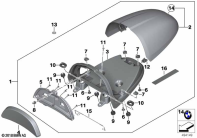 R nineT Racer (K32) STOOL COVER parts diagram