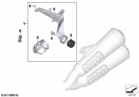 R nineT Racer (K32) END MUFFLER WITHOUT PILLION FRAME parts diagram