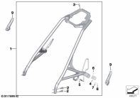 R nineT Racer (K32) PASSENGER SEAT FRAME parts diagram