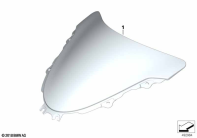 R nineT Racer (K32) WINDSHIELD, TINTED parts diagram