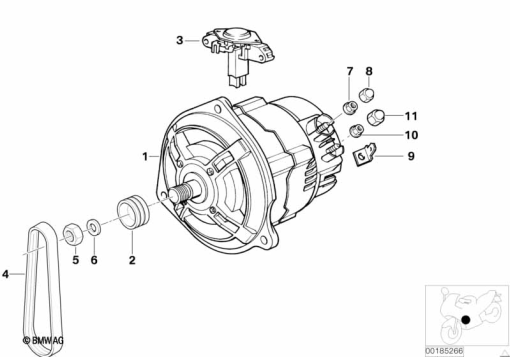 R1150GS ADV (R21A) ALTERNATOR exploded view parts diagram