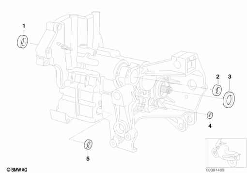 R1150GS ADV (R21A) GEARBOX OIL SEAL exploded view parts diagram