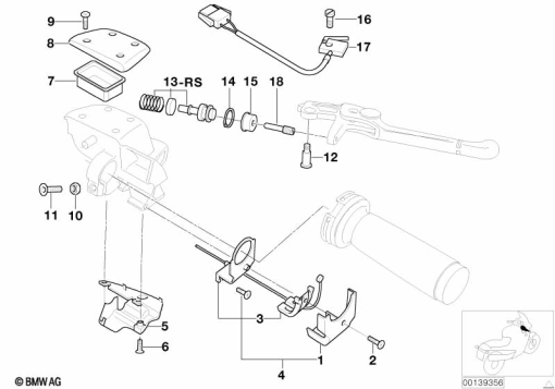 R1150GS ADV (R21A) SINGLE PARTS, PARKING BRAKE FITTING exploded view parts diagram