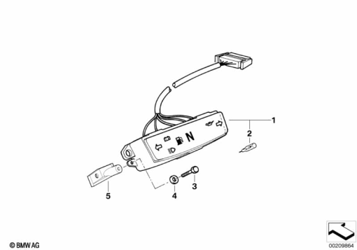 R1150GS ADV (R21A) TELLTALE UNIT exploded view parts diagram