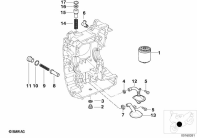 R1150GS ADV (R21A) LUBRICATION SYSTEM-OIL FILTER parts diagram