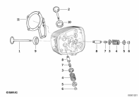 R1150GS ADV (R21A) TIMING GEAR - INTAKE VALVE/EXHAUST VALVE parts diagram